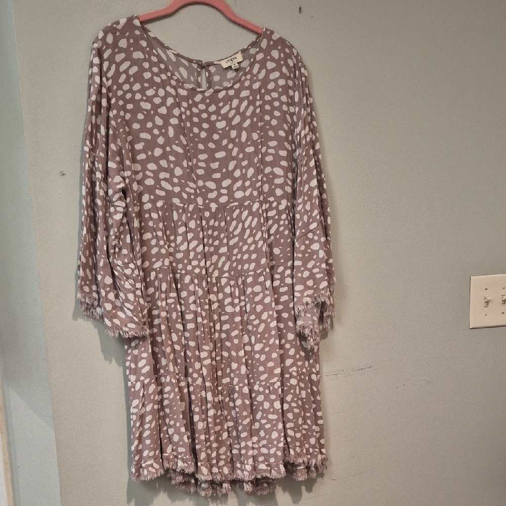 Umgee Women's Tunic - Purple and White Pattern
